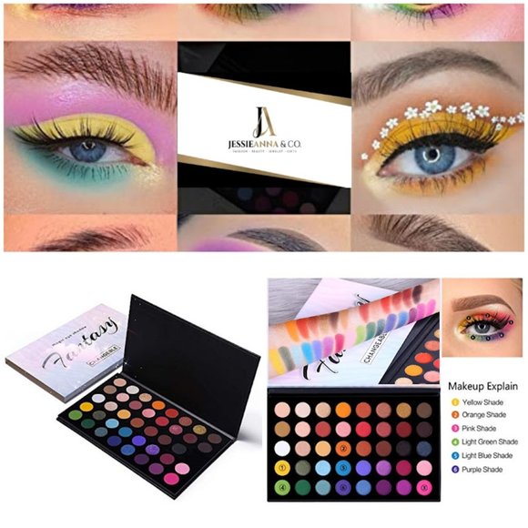 40-Color Eyeshadow Palette + 20-Pc Makeup Brush Set - Picture 2 of 4